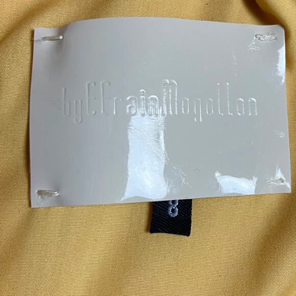 Efrain Mogollon Ana Luisa Cotton Midi Yellow Dress // Size 8 Medium - Picture 3 of 7